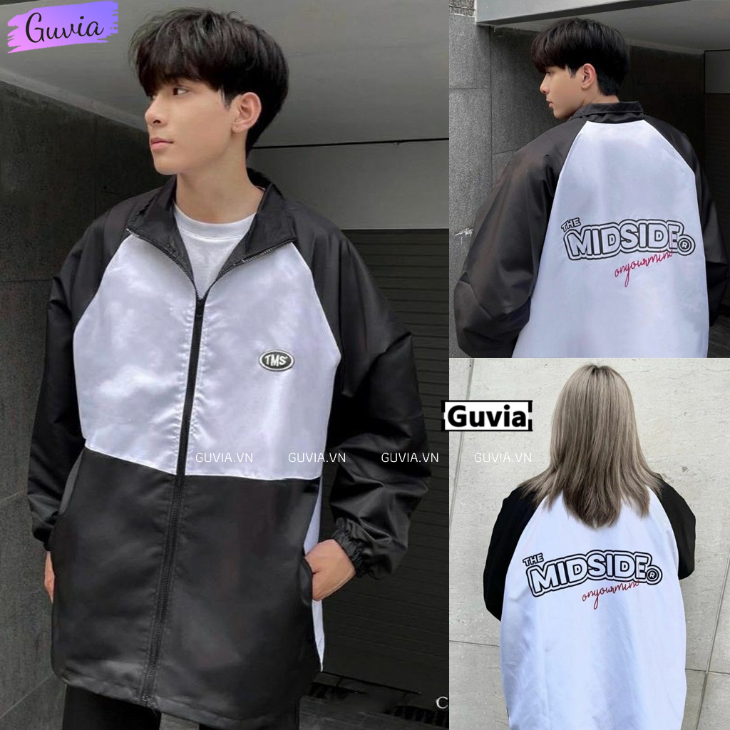 Áo khoác dù TMS MIDSIDE nam nữ form rộng Unisex 2 lớp Chống Nắng Siêu Hot ulzzang Jacket Bomber Guvia