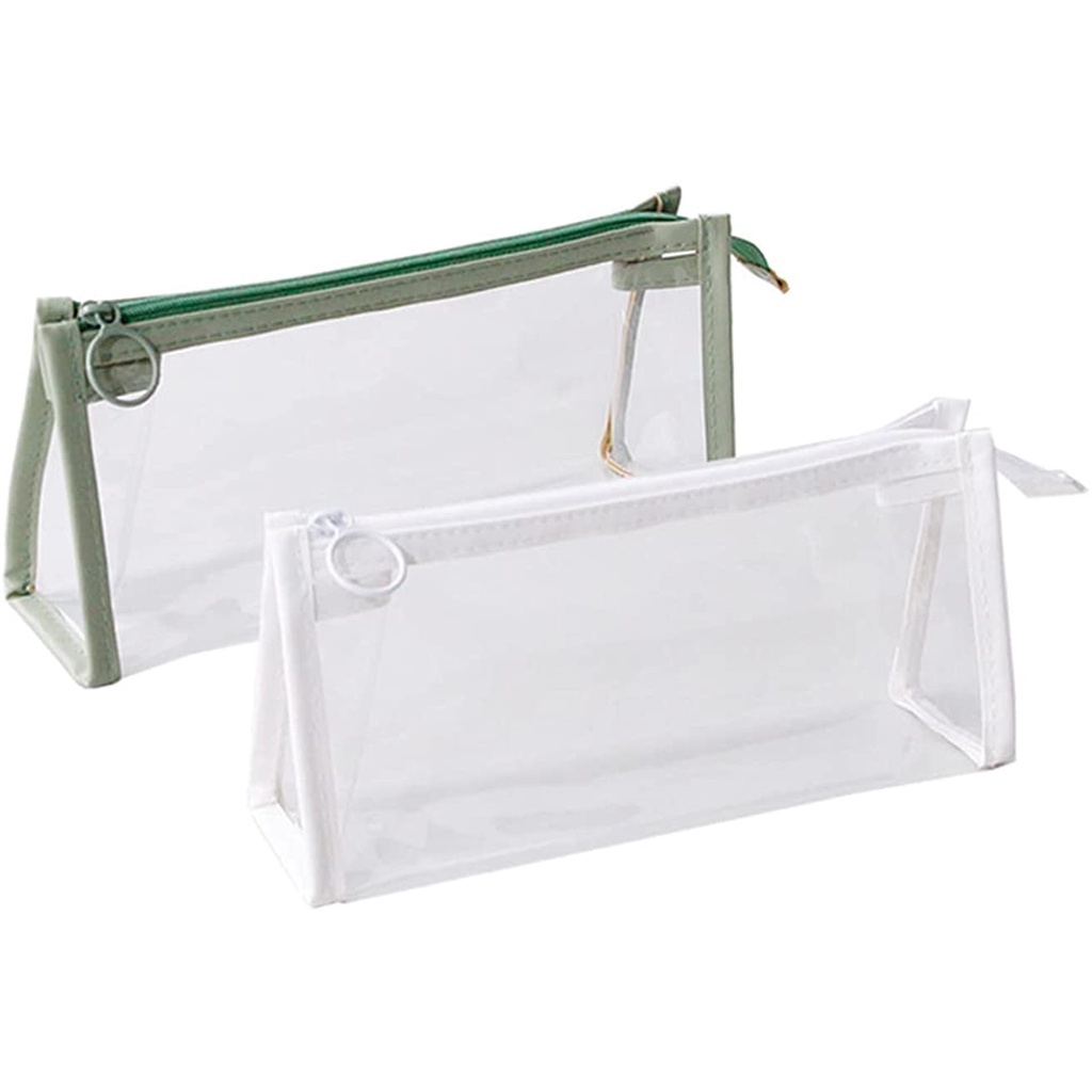 Túi Đựng Bút Bằng PVC Trong Suốt Chống Nước Sức Chứa Lớn Có Khóa Kéo Cho Học Sinh YK JP5VN