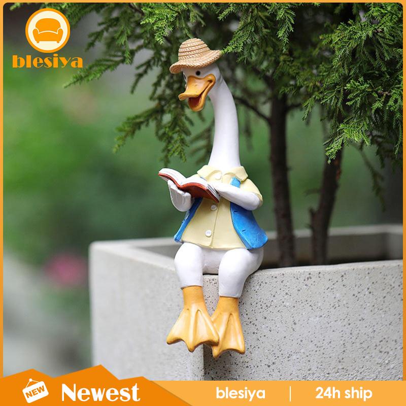 Set 2 Bức Tượng Vịt Handmade Để Bàn Trang Trí Văn Phòng