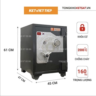 Két sắt siêu cường việt tiệp kvtsc188 khoá cơ chính hãng chống cháy cao cấp két sắt gia đình