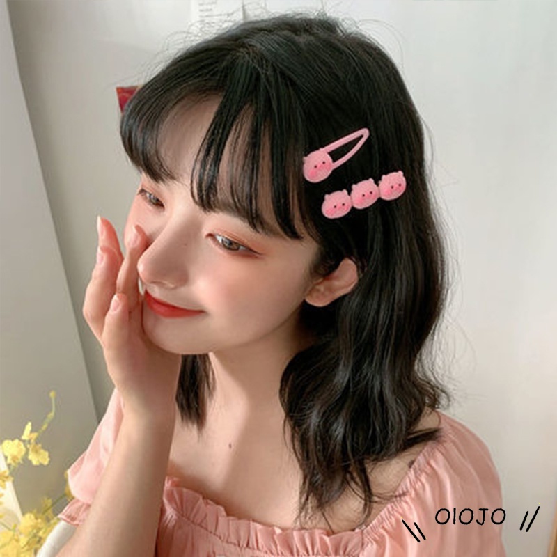 Kẹp tóc hình chú heo màu hồng dễ thương cho nữ