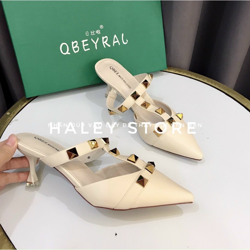 Sục nữ tán đinh to siêu hot gót 5cm sang chảnh đi chơi đi tiệc đi làm HALEY STORE