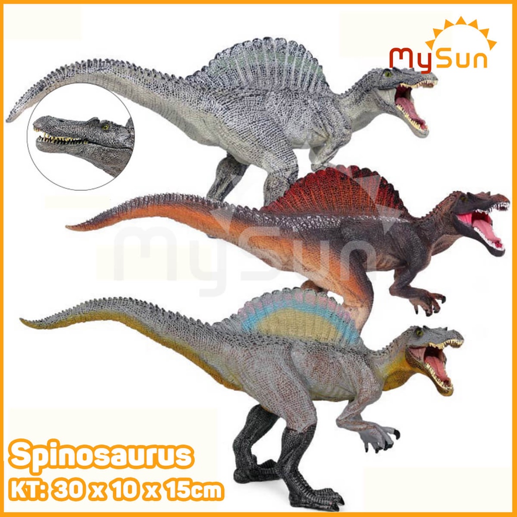 Đồ chơi Jurassic World mô hình khủng long bạo chúa Indominus T Rex, Spinosaurus, Mosasaurus, tê giác ăn cỏ MySun