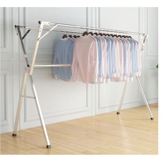 Sào phơi đồ X co giản 1,35-2m không rỉ tặng kẹp móc