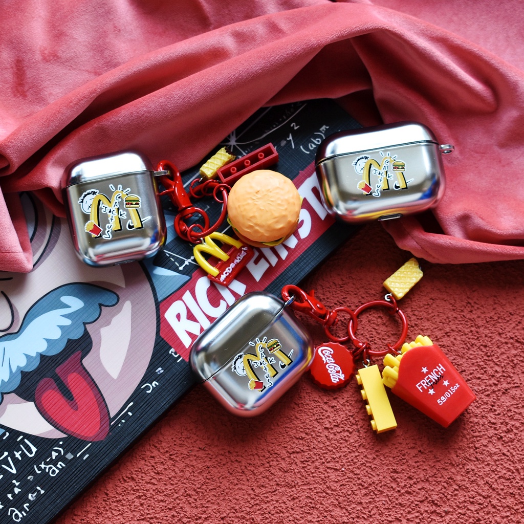 Vỏ Bảo Vệ Hộp Sạc Tai Nghe compatible AirPods3 compatible AirPods3 Apple compatible AirPods3/compatible AirPods3 Màu Nhám Phong Cách Đường Phố Mạ Điện