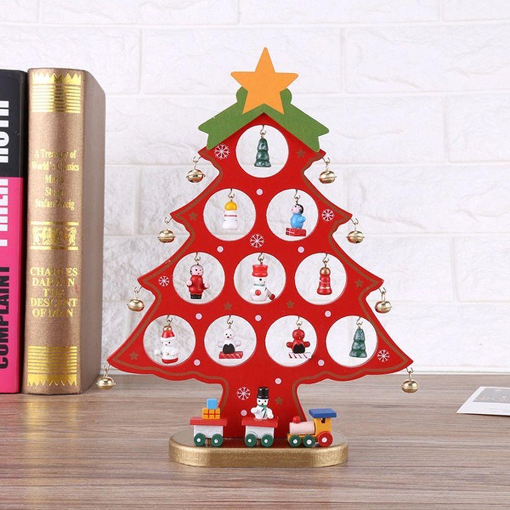Cây Thông Giáng Sinh Mini Bằng Gỗ Để Bàn Trang Trí