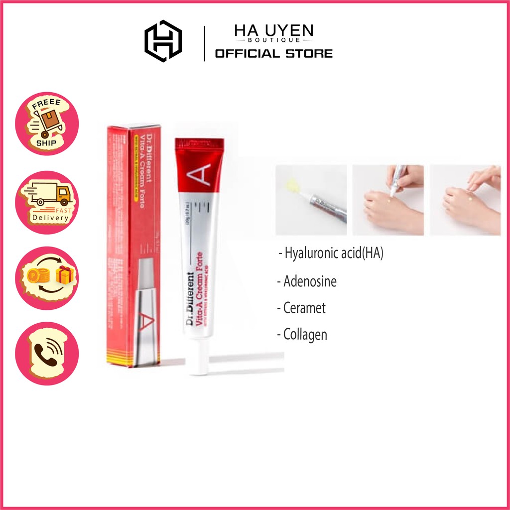 Kem Dưỡng Vita-A Cream Forte(0.01%-0.05%)/ 20ml - Retinal Dr.different [CHÍNH HÃNG]