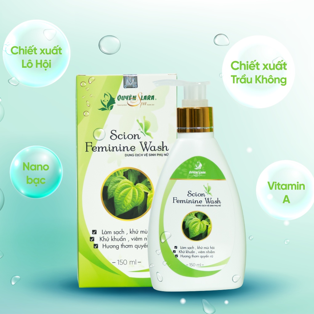 Dung Dịch Vệ Sinh Phụ Nữ Quyên Lara Làm Sạch Vùng Kín,Ngừa Mẩn Ngứa Bảo Vệ Cô Bé An Toàn Tuyệt Đối 150ml