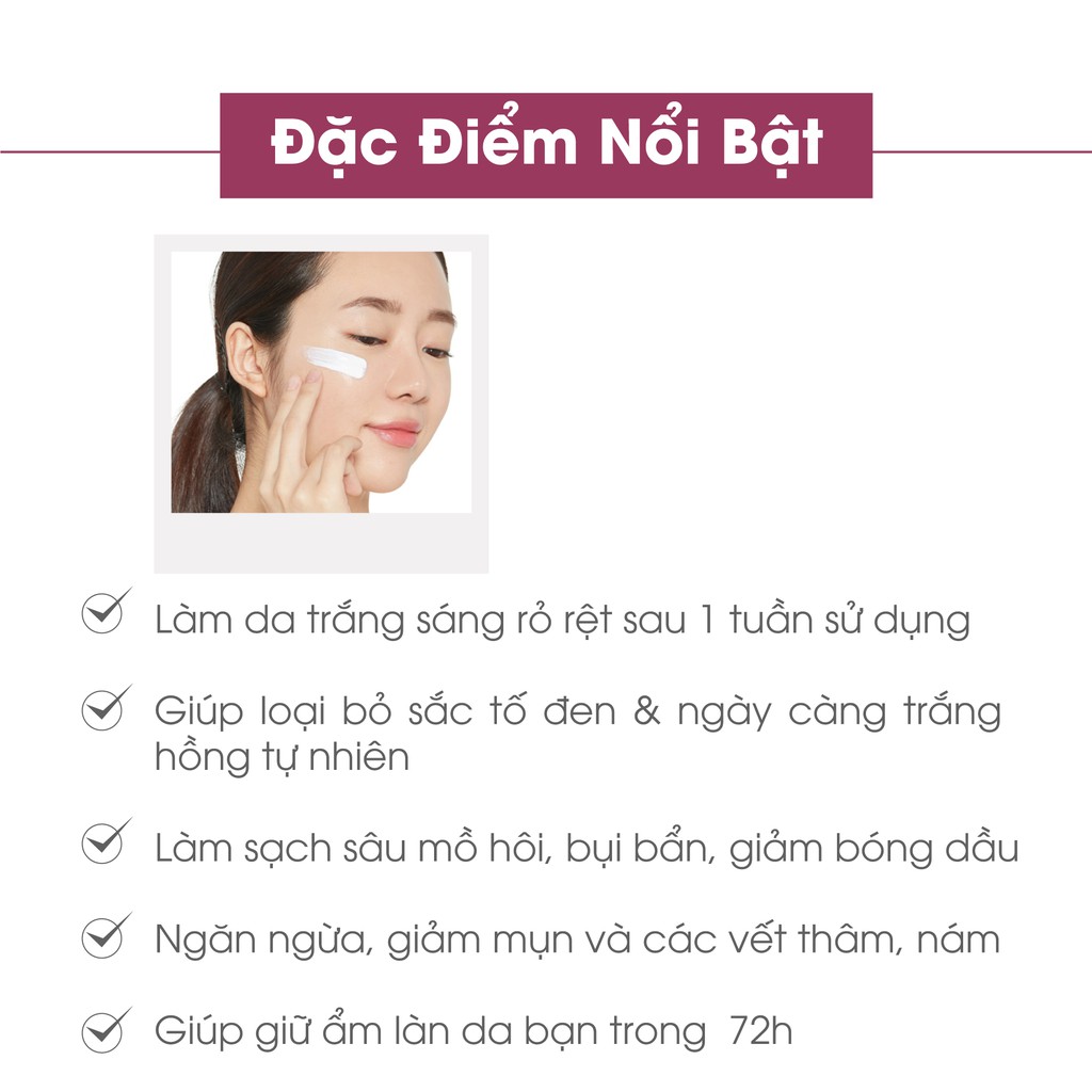 Combo trắng da toàn thân cấp tốc và dưỡng trắng da mặt TrueSky - Kem ủ 100ml, Kem dưỡng 100ml, Kem dưỡng da mặt 15g