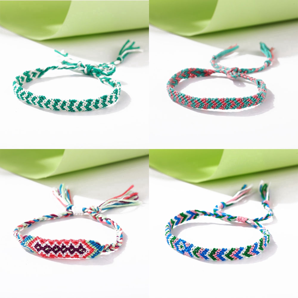 Vòng Tay Dây Cotton Thắt Nút Nhiều Màu Thời Trang Bohemian Cho Nữ | BigBuy360 - bigbuy360.vn