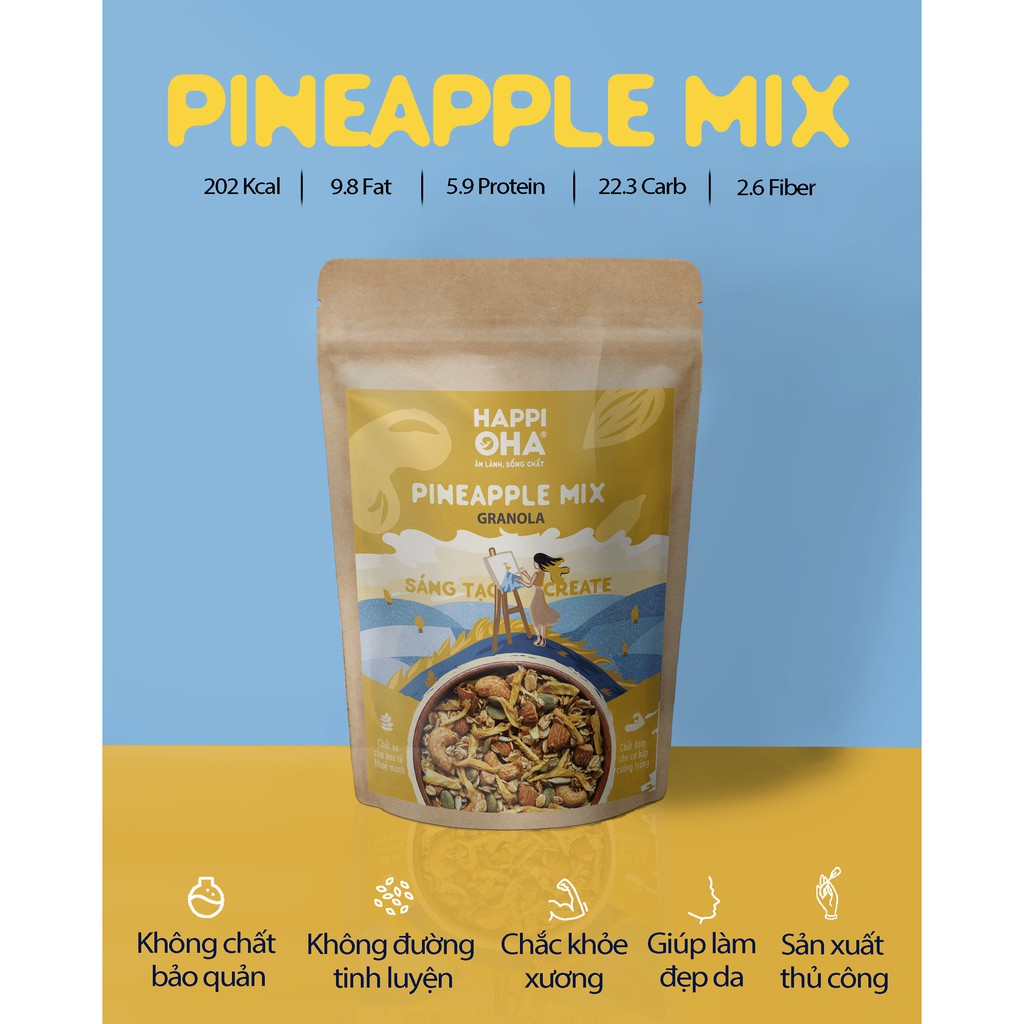 [Trial Set] Combo Granola 40g x 8 vị HAPPI OHA - Ngũ Cốc Ăn Sáng/Ngũ Cốc Ăn Kiêng Hỗ Trợ Ăn Kiêng Và Giảm Cân