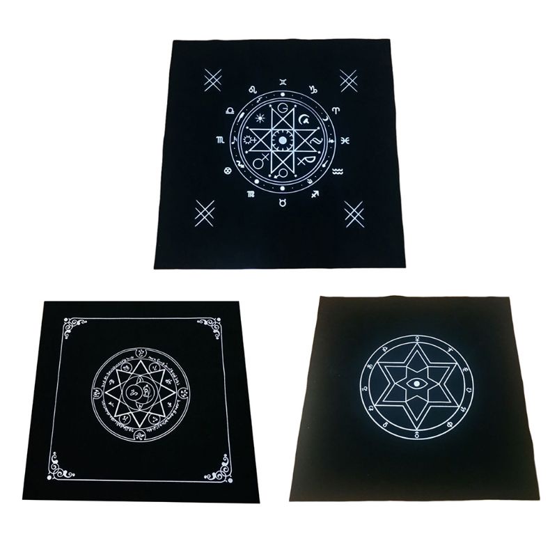 Thảm Trải Bàn Tarot Pagan Altar Hình Vuông Chất Liệu Vải Flannel