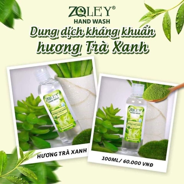 Nước rữa tay sát khuẩn 99,9% Zoley 100ml