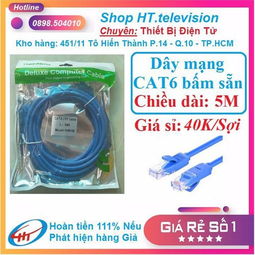 Dây mạng Cat 6 bấm sẵn - Chiều dài 5M
