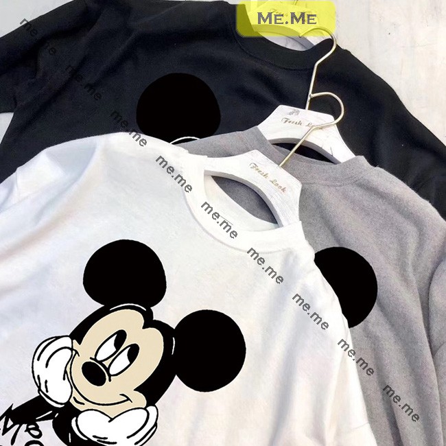 Áo thun tay lỡ MICKEY MOUSE unisex nam nữ dáng phông fom rộng Unisex - M10