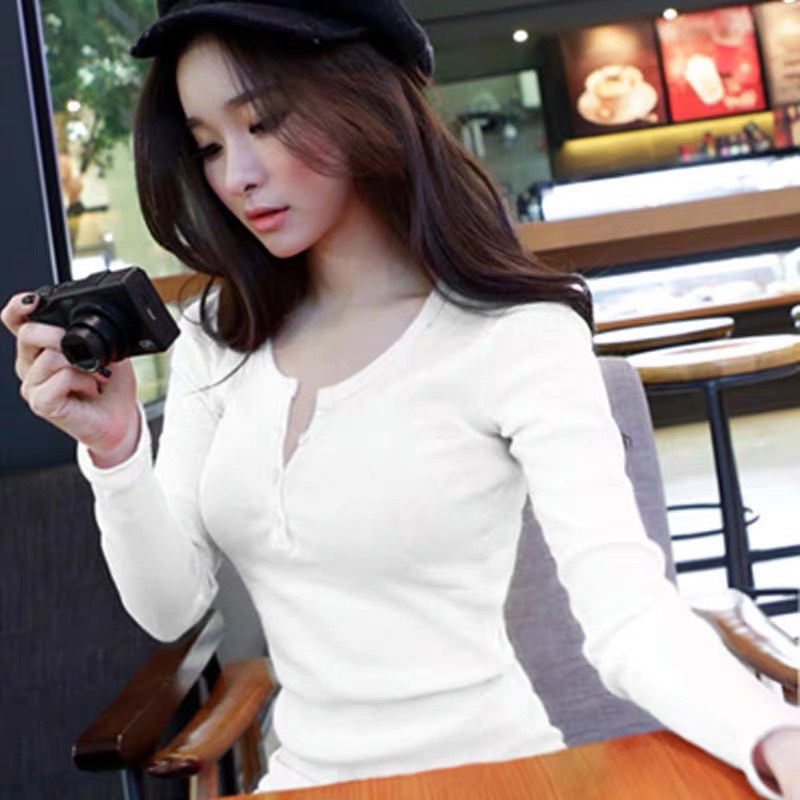 áo len tăm cúc ngực dáng ôm tôn dáng