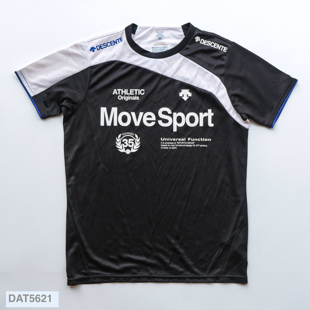 Áo thun thể thao, áo phông thể thao nam Descente chất Polyester vải lưới giống bộ đá bóng chuyên chơi thể thao