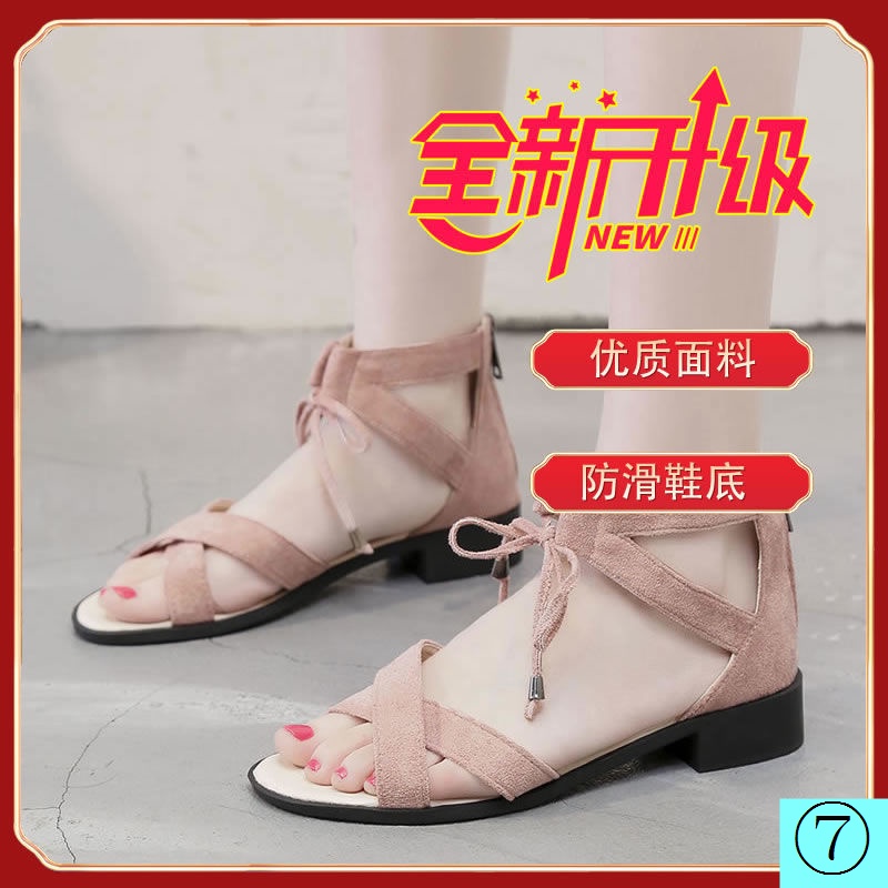 Giày Sandal Cột Dây Đế Mềm Thoải Mái Thời Trang Mùa Hè 2022 Phong Cách Phương Tây Cho Nữ