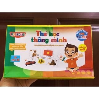 Bộ thẻ học thông minh, thẻ nhận biết học sinh 16 chủ đề song ngữ anh việt theo phương pháp Glenn Doman