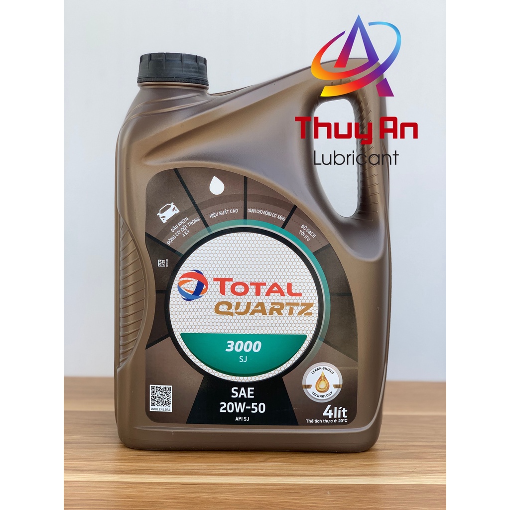 Nhớt Ôtô TOTAL QUARTZ 3000 SJ 20W-50 4L - Xe Vận Hành Bền Bỉ Và Duy Trì Công Suất Động Cơ