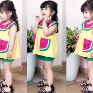 Bộ dưa hấu bé gái kute