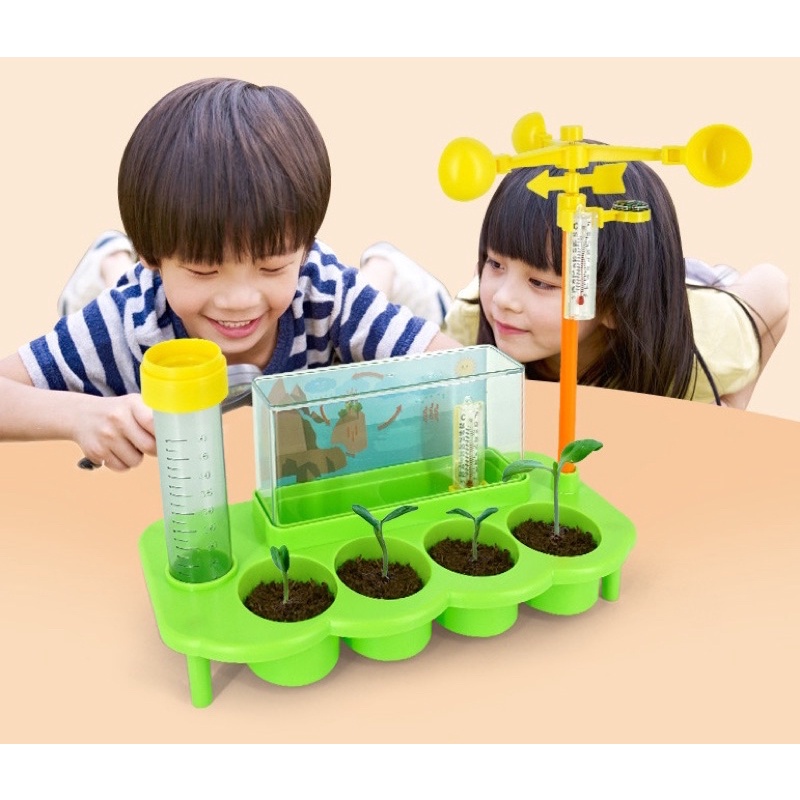 Bộ kit trồng cây trồng hoa khoa học thí nghiệm với trạm thời tiết mini