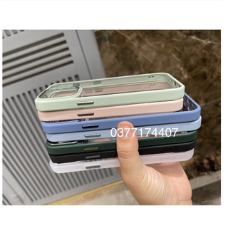 Ốp lưng trong viền màu x&m cho iphone 14, 11 13, 13 pro, 13 pro max, 12 pro max , 11 pro max, vành camera nhôm siêu đẹp