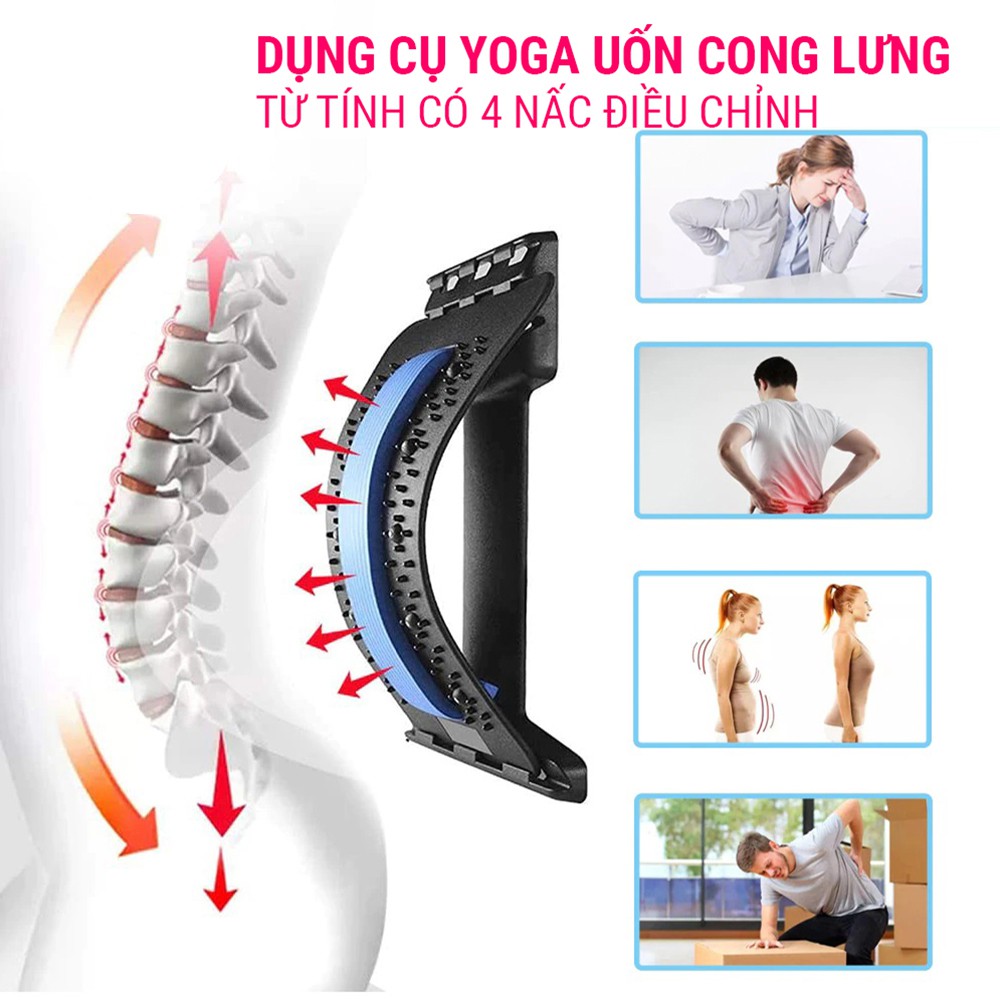 Máy Massage thắt lưng có nút từ tính, chỉnh hình lưng, bảo vệ cột sống 3 tầng có đế điều chỉnh SPORTY YGW39