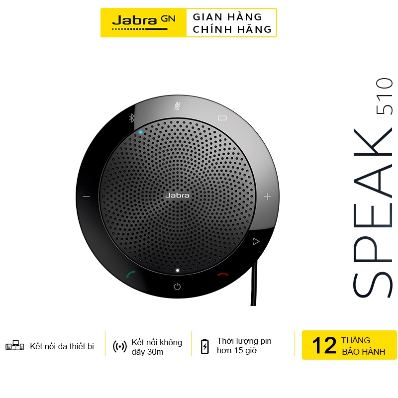 Loa Phòng Họp Jabra Speak 510 UC - Hàng Chính Hãng