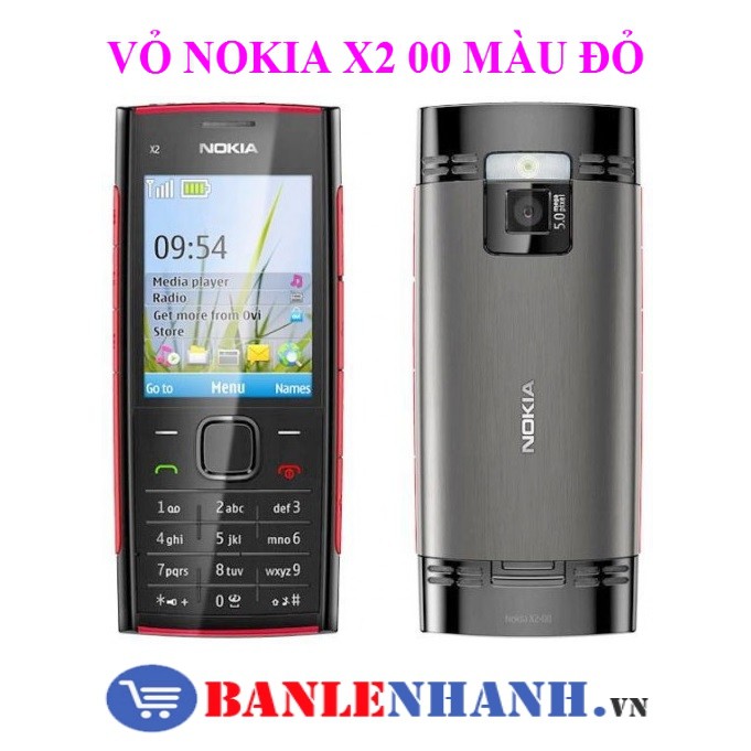 VỎ NOKIA X2 00 MÀU ĐỎ
