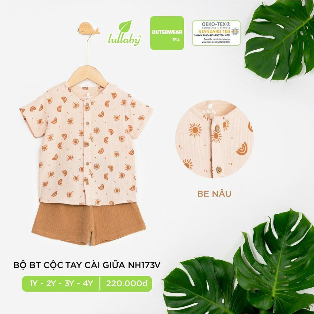 Bộ cộc tay cài giữa Lullaby dành cho bé trai bé gái mêmf mại