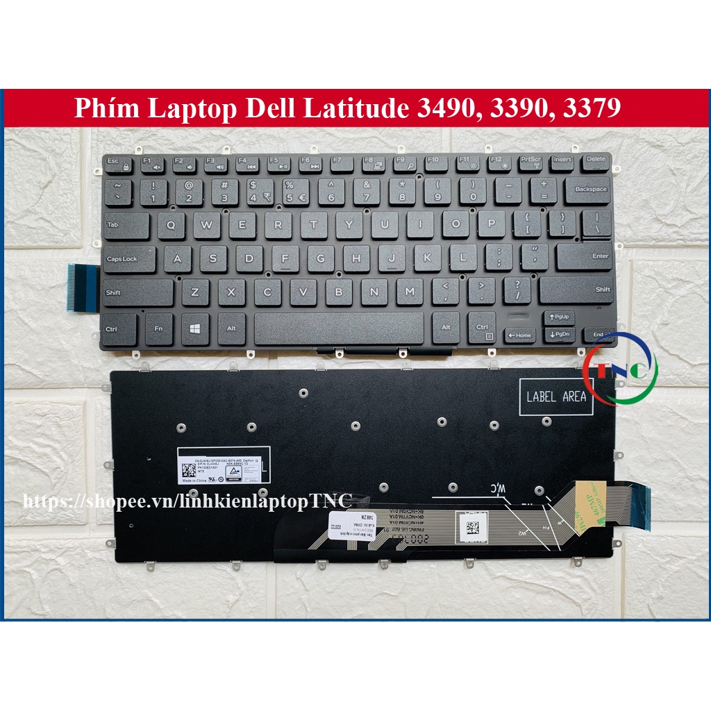 Bàn Phím Laptop Dell Latitude 3490 3390 3379 Zin có Led / không Led - phím trong máy