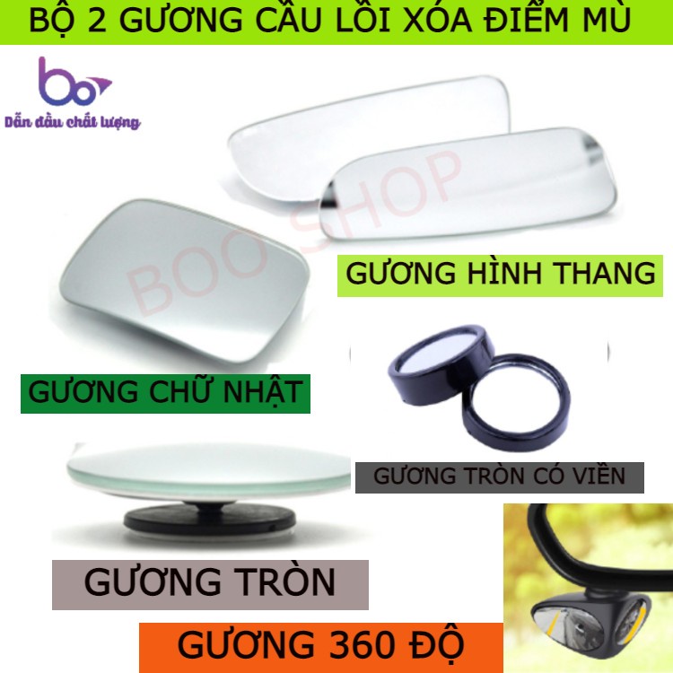 Gương cầu lồi xe hơi , ô tô  gắn kính hậu đa hình dạng xoay 360 xóa điểm mù trên xe.