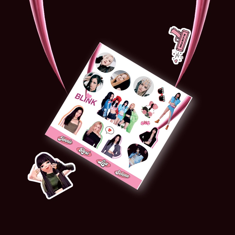 Miếng Dán Trang Trí Hình Nhóm Nhạc Blackpink Độc Đáo