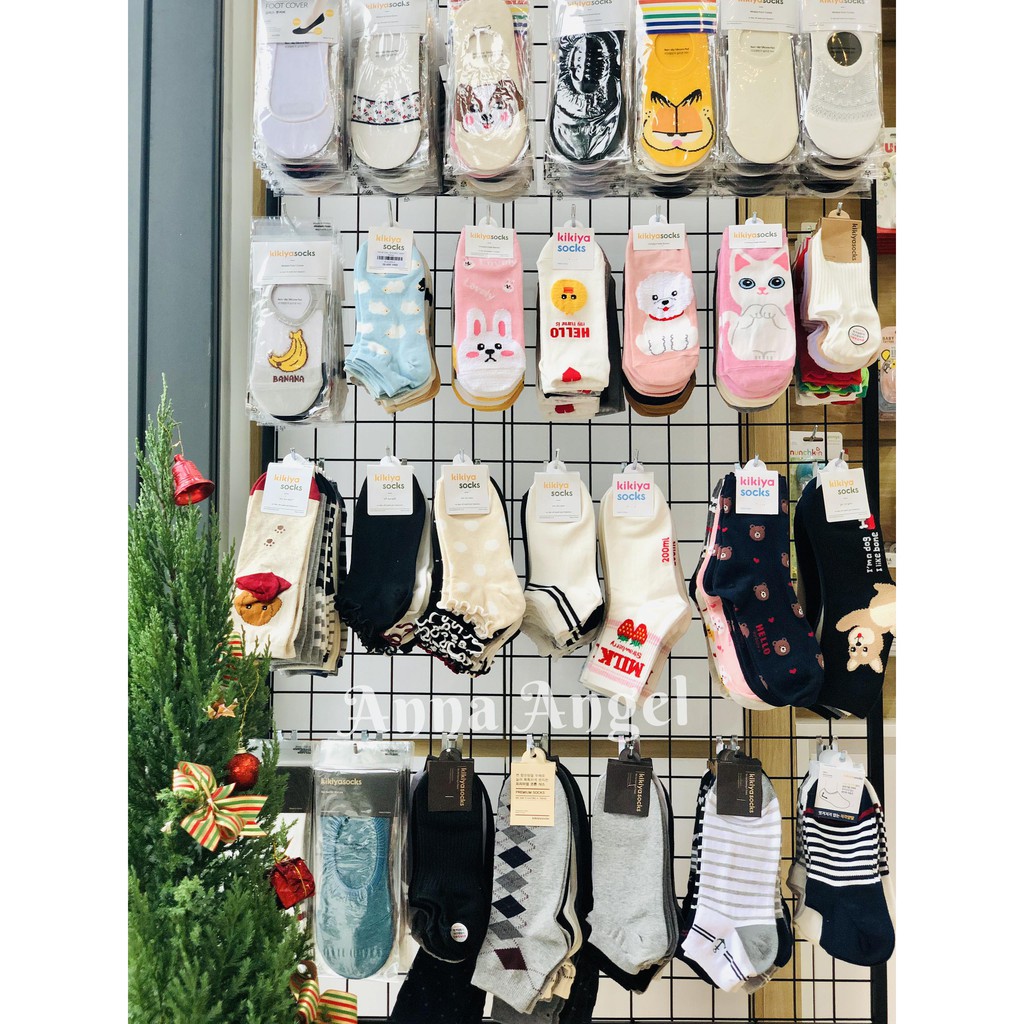 Tất vớ nam cotton cổ cao Kikiya cao cấp Hàn Quốc M-C-029 (Chính Hãng)