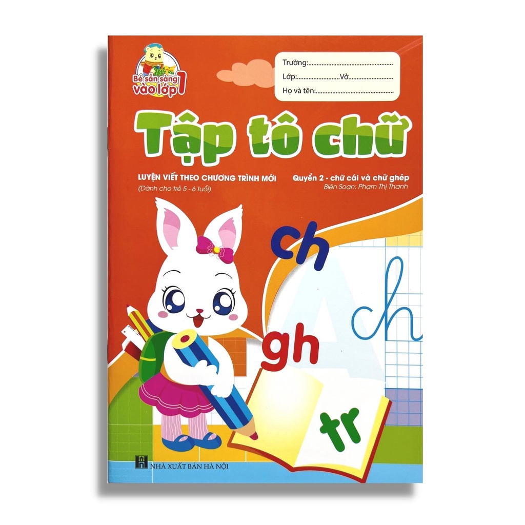 Sách - Tập Tô Chữ - Bộ 8 Cuốn Dành Cho Trẻ Mầm Non Chuẩn Bị Vào Lớp 1