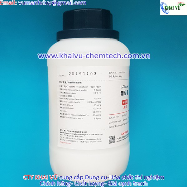 Glucose 500g D-glucose C6H12O6.H2O TINH KHIẾT