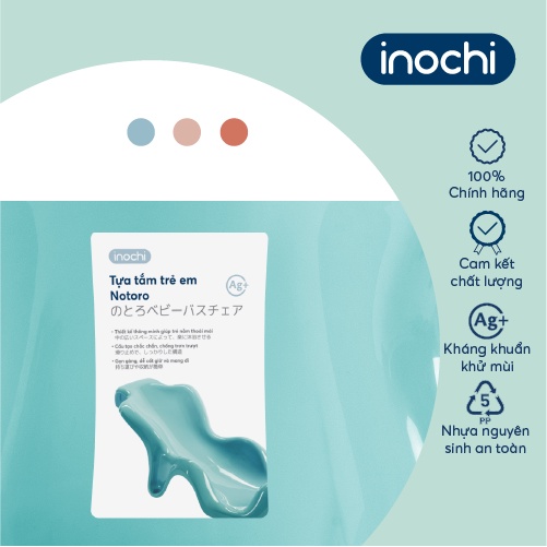 Tựa tắm trẻ em Inochi - Notoro màu Cam hồng/Xanh ngọc/Xanh sữa