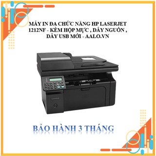 MÁY IN ĐA CHỨC NĂNG HP LASERJET 1212NF - KÈM HỘP MỰC , DÂY NGUỒN , DÂY USB MỚI - AALO.VN