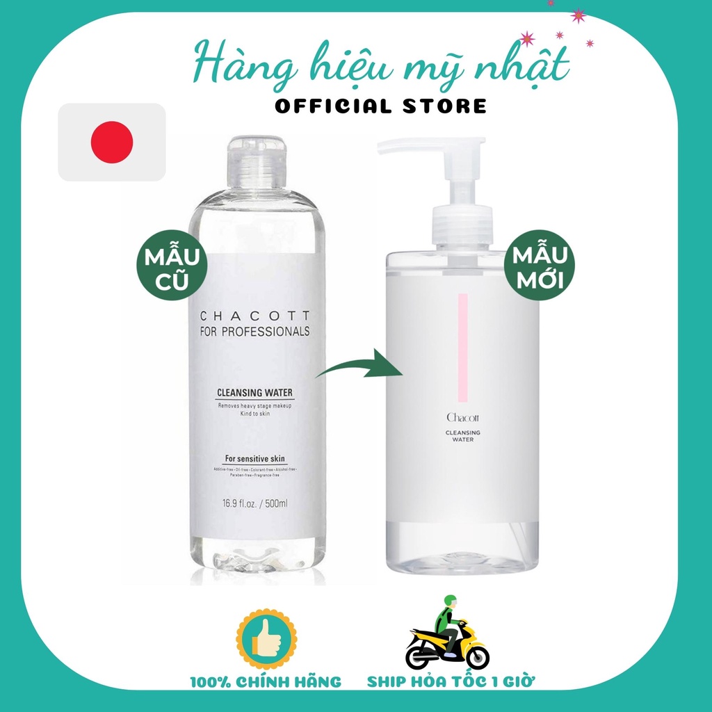 Tẩy trang ChaCott mẫu mới 500ml