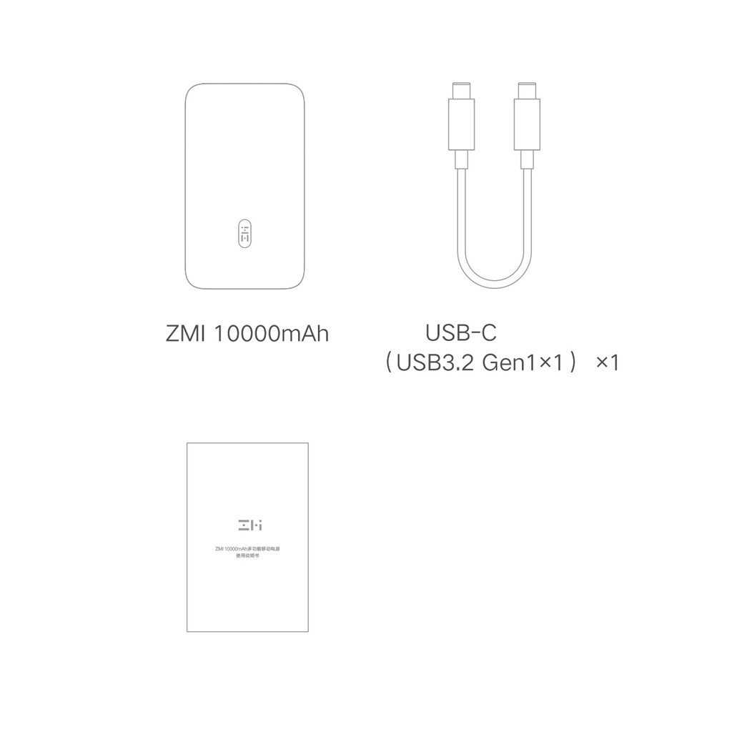 Sạc dự phòng kiêm HUB ZMI QB816 USB-C 1000MAH sạc nhanh 65W