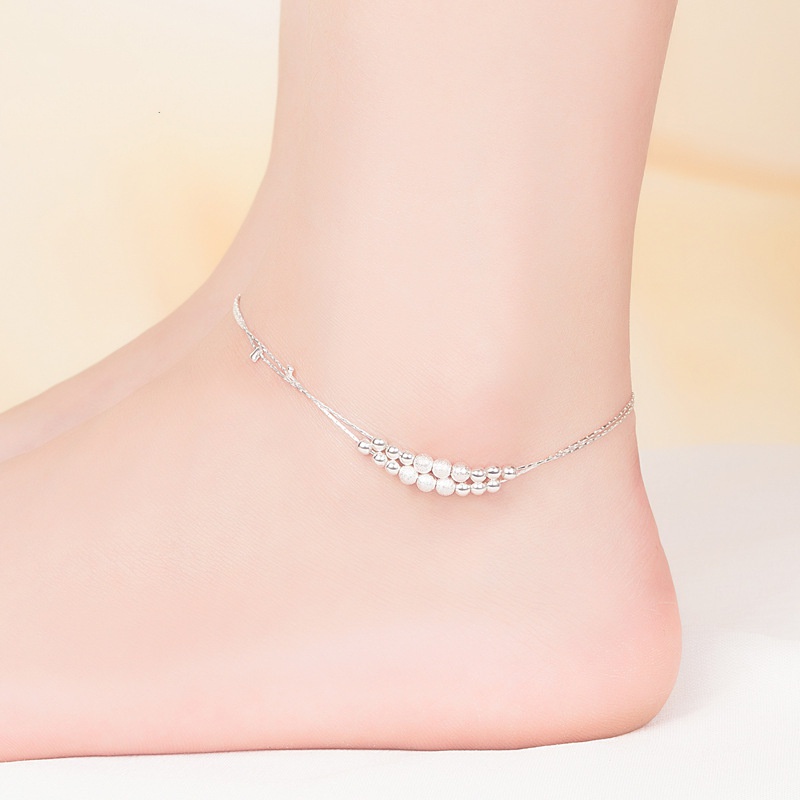 Bộ lắc tay lắc chân dây đôi bạc S925 cực xinh - LTC21