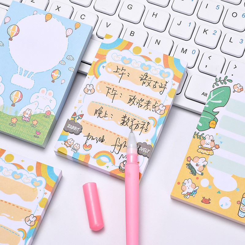 Giấy note giấy ghi chú 100 tờ cầm tay nhỏ gọn tiện lợi đáng yêu cho mọi lứa tuổi