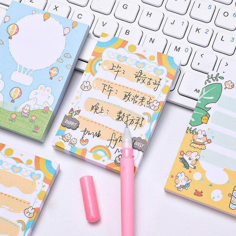 giấy note ghi chú công việc, Stickynote dán được nhiều mẫu mã cute