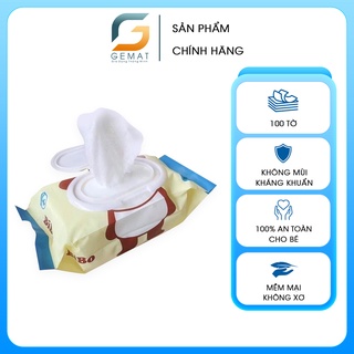 Khăn giấy ướt không mùi cho bé, khăn ướt em bé sơ sinh BiBo an toàn cho bé yêu