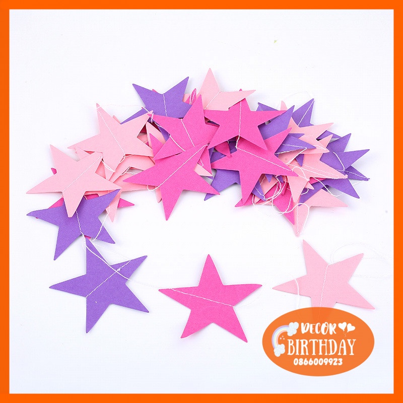 Dây Sao Trang Trí Sinh Nhật ⭐⭐⭐HOT SALE⭐⭐⭐ Trang Trí Phòng Cưới, Tiệc Thôi Nôi, Đầy Tháng Siêu Đẹp