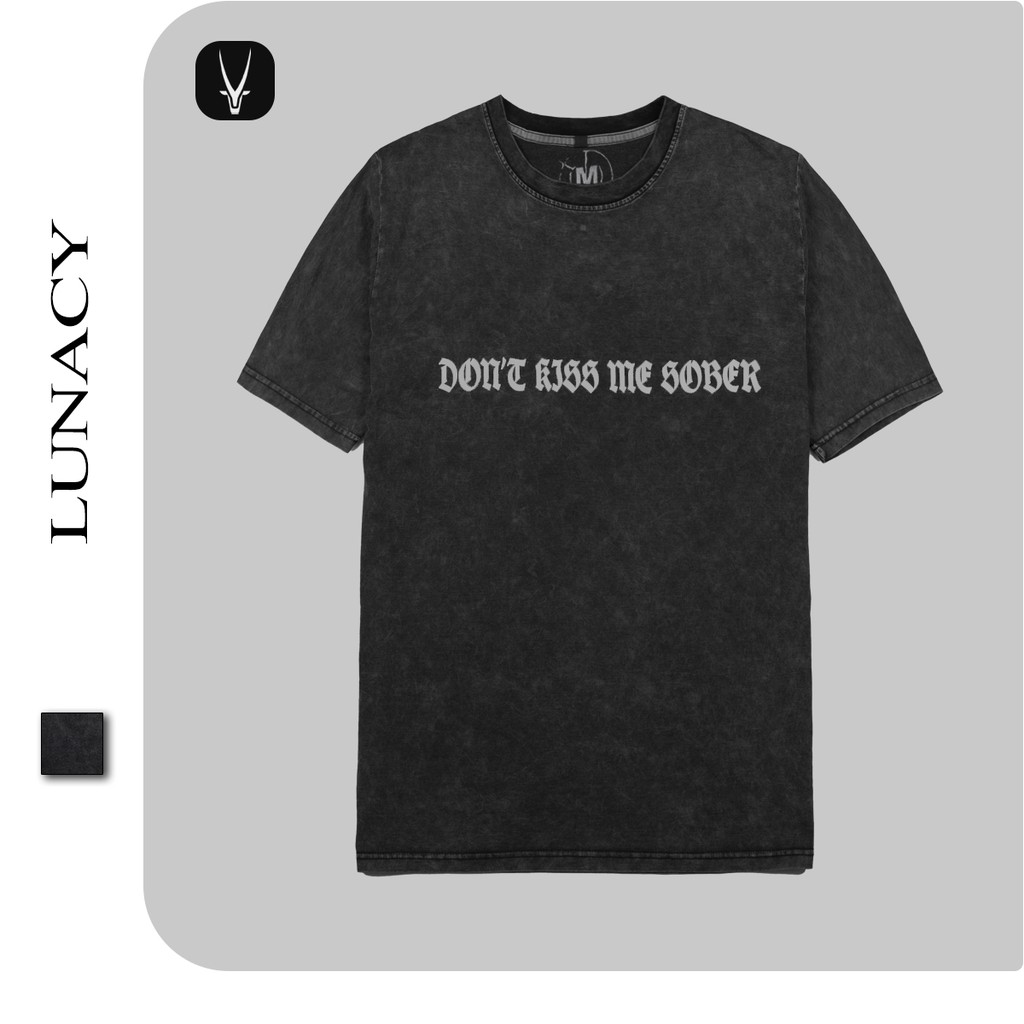 Áo thun tay lỡ SOBER WASH phông Unisex nam nữ Cotton oversize form rộng LUNACY TB11