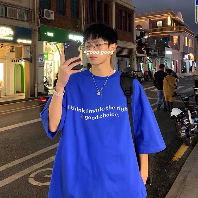 Áo Thun Dáng Rộng Tay Ngắn In Hình Klein Xanh Dương 2022 Mới Cho Nam Và Nữ