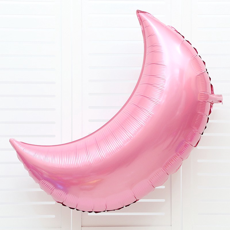 1 Bong Bóng Nhôm Hình Mặt Trăng Lớn 36 Inch Dùng Trang Trí Tiệc Cưới, Sinh Nhật