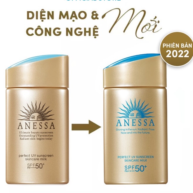 Sữa Chống Nắng Anessa Dưỡng Da Kiềm Dầu 60ml (Mẫu Mới 2022) Perfect UV Sunscreen Skincare Milk N SPF50+ PA++++